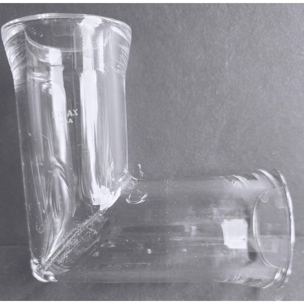 De Laval Kimax 90 DEGREE Glass ELBOW Pipe Fitting 1.5 Inch ID 05164 USA